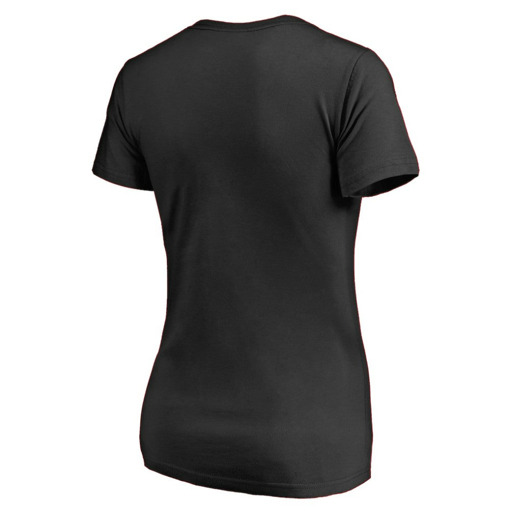 Boston Bruins Women's Splatter Logo V-Neck T-Shirt Black