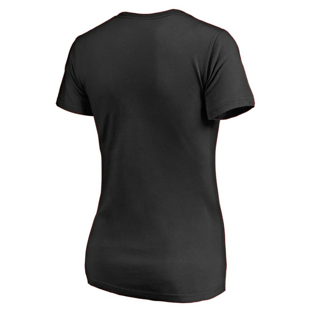 Dallas Stars Women's Splatter Logo V-Neck T-Shirt Black