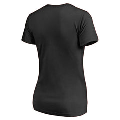 Los Angeles Kings Women's Splatter Logo V-Neck T-Shirt Black