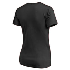 San Jose Sharks Women's Splatter Logo V-Neck T-Shirt Black