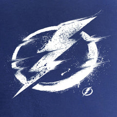 Tampa Bay Lightning Women's Splatter Logo V-Neck T-Shirt Blue
