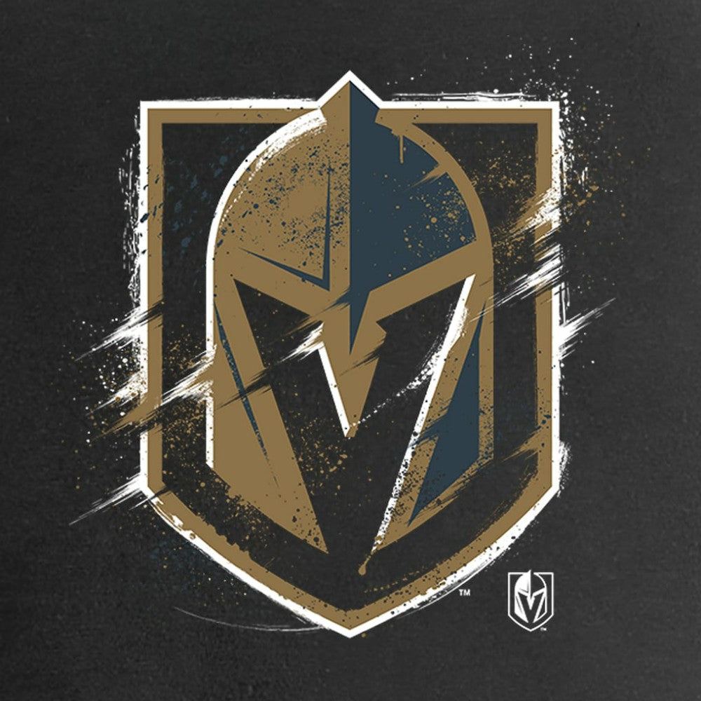 Vegas Golden Knights Women's Splatter Logo V-Neck T-Shirt Black