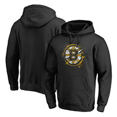 Boston Bruins Splatter Logo Pullover Hoodie Black