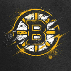 Boston Bruins Splatter Logo Pullover Hoodie Black