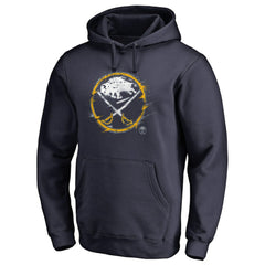 Buffalo Sabres Splatter Logo Pullover Hoodie Navy