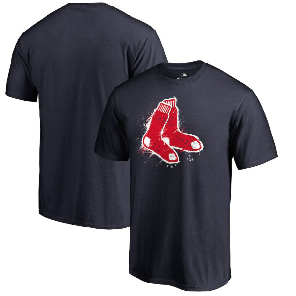 Boston Red Sox Splatter Logo T-Shirt - Navy
