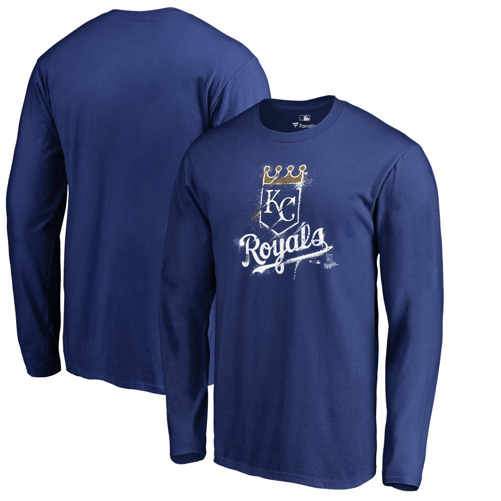 Kansas City Royals Splatter Logo Long Sleeve T-Shirt - Royal