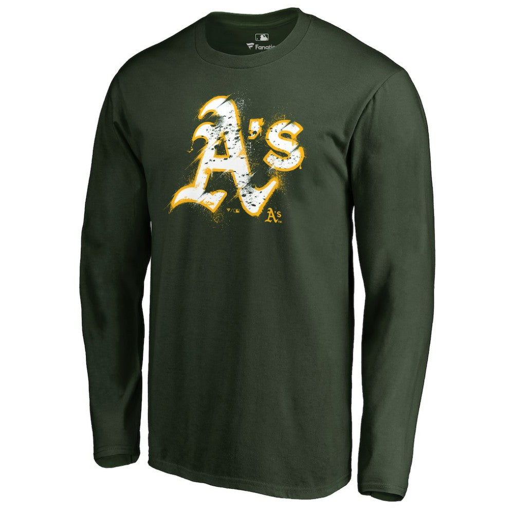 Athletics Splatter Logo Long Sleeve T-Shirt - Green
