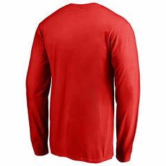 St. Louis Cardinals Splatter Logo Long Sleeve T-Shirt - Red