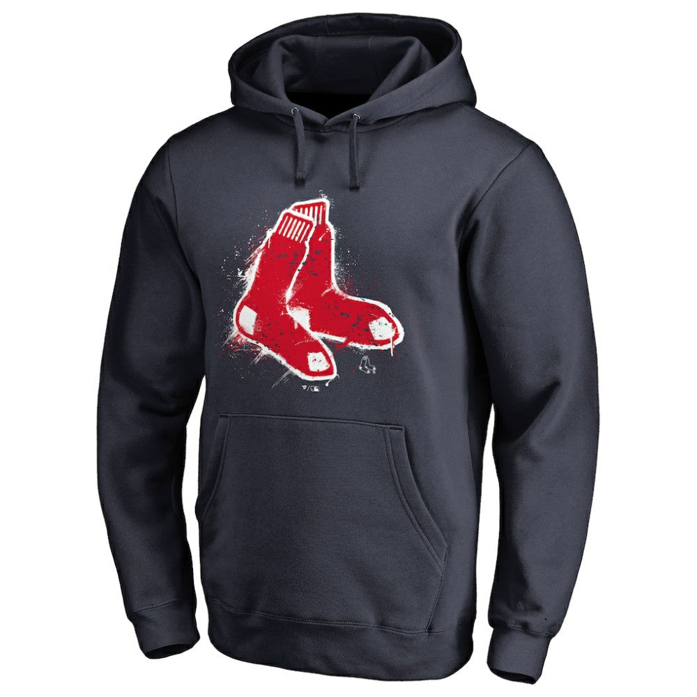 Boston Red Sox Splatter Logo Pullover Hoodie - Navy