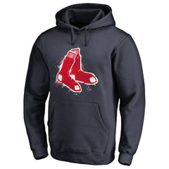 Boston Red Sox Splatter Logo Pullover Hoodie - Navy