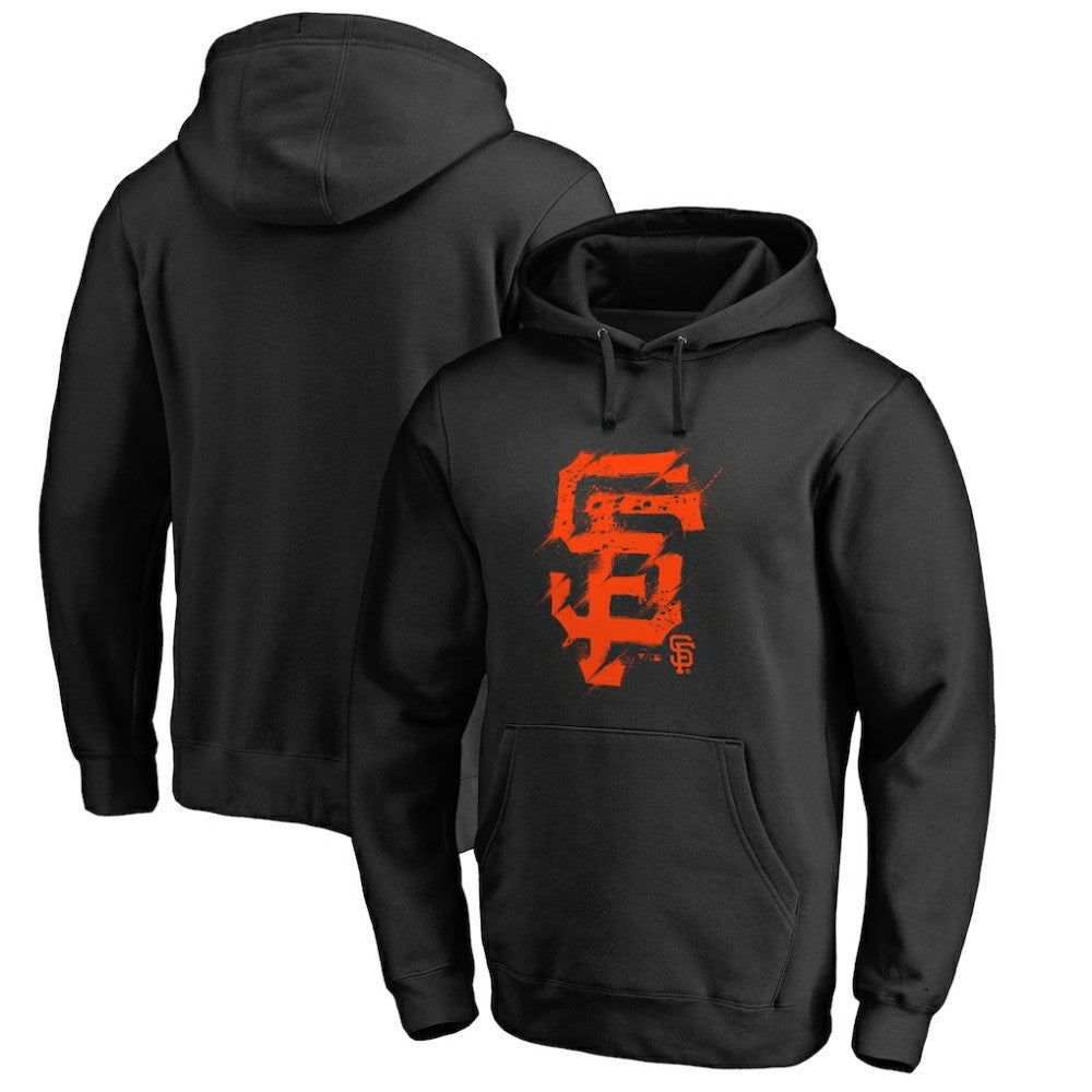San Francisco Giants Splatter Logo Pullover Hoodie - Black