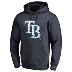 Tampa Bay Rays Splatter Logo Pullover Hoodie - Navy