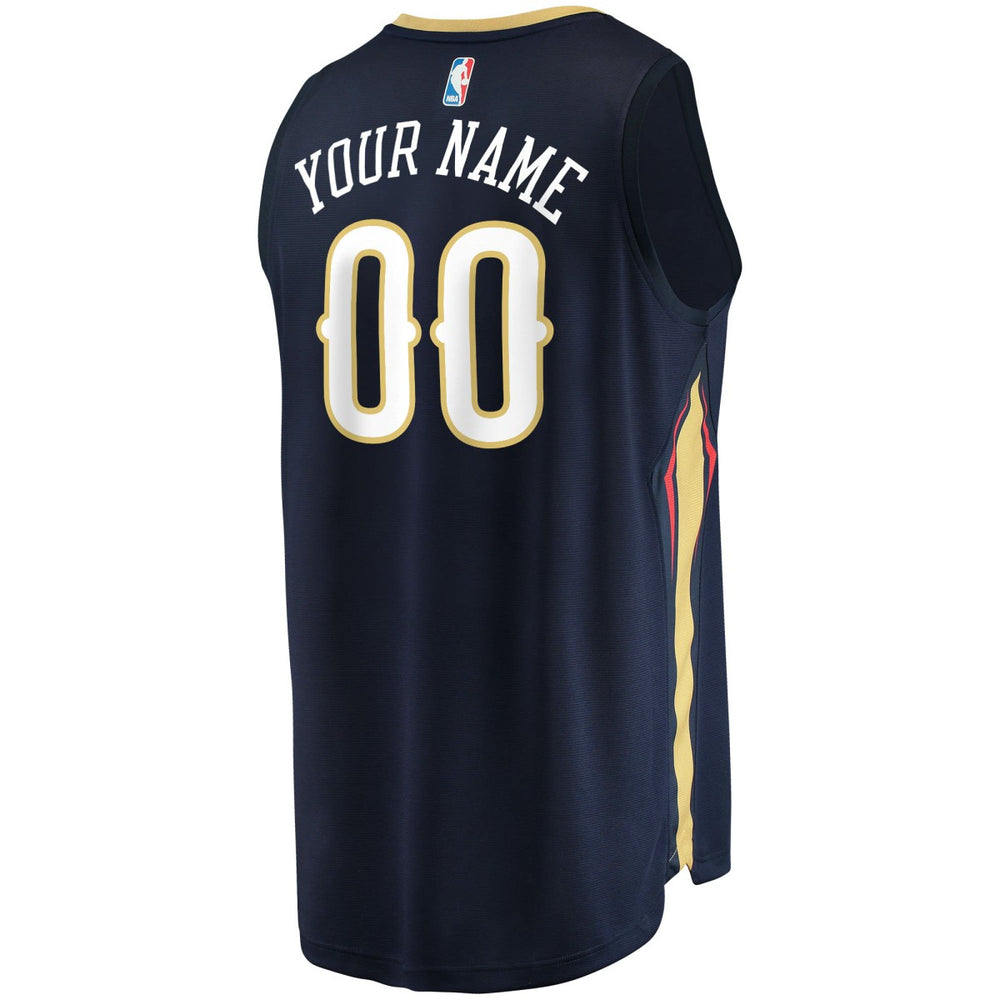 New Orleans Pelicans Fast Break Custom Replica Jersey Navy - Icon Edition | Fanatics cheap