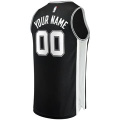San Antonio Spurs Fast Break Custom Replica Jersey Black - Icon Edition | Fanatics on sale