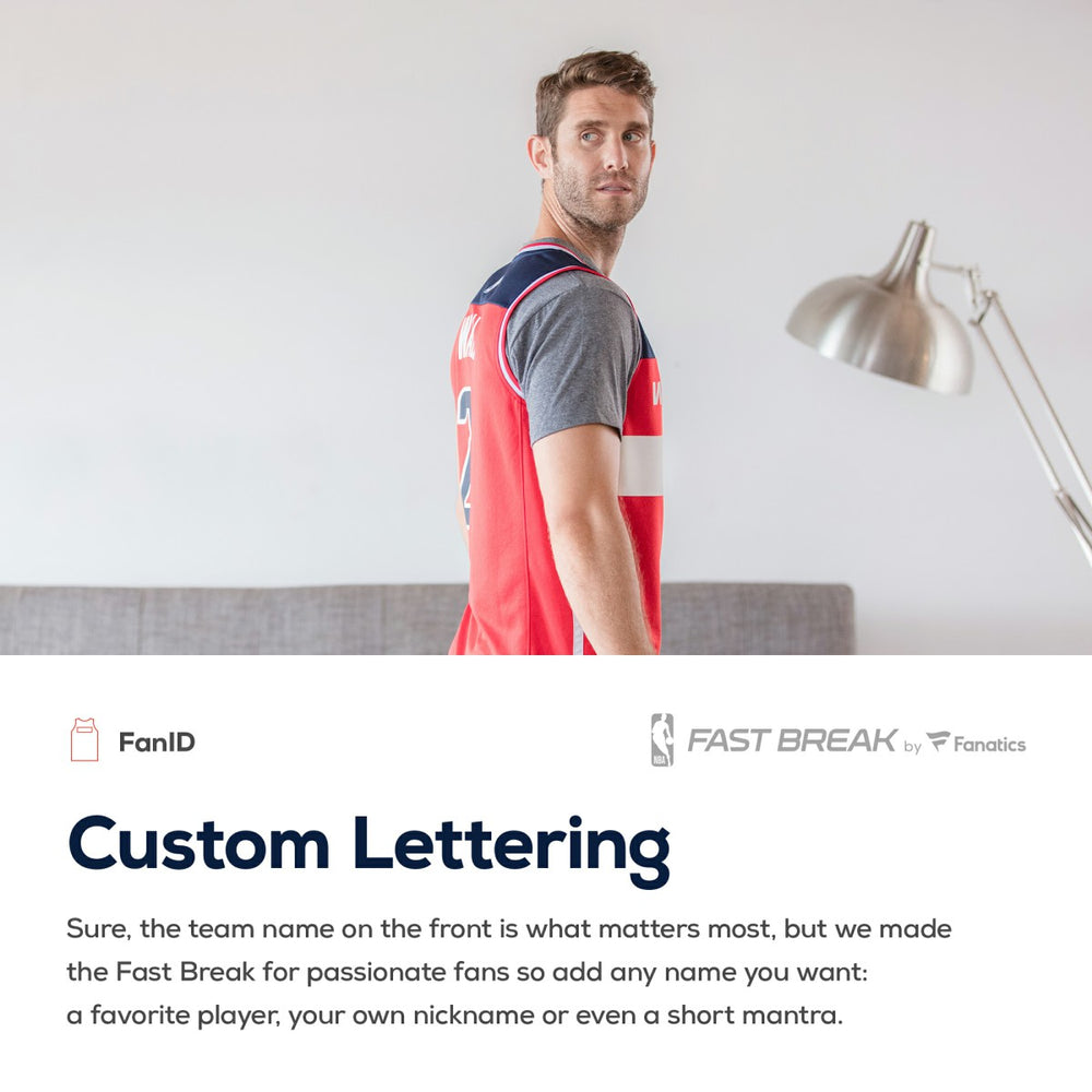 Washington Wizards Fast Break Custom Replica Jersey Red - Icon Edition | Fanatics discount