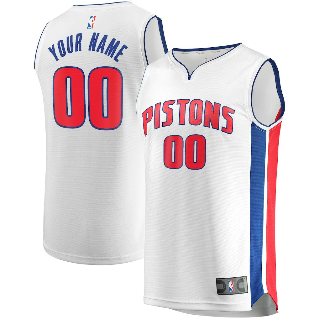 Detroit Pistons Fast Break Custom Replica Jersey White sale - Association Edition | Fanatics outlet