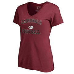 Arizona Cardinals Women's Vintage Collection Victory Arch V-Neck T-Shirt - Cardinal discount