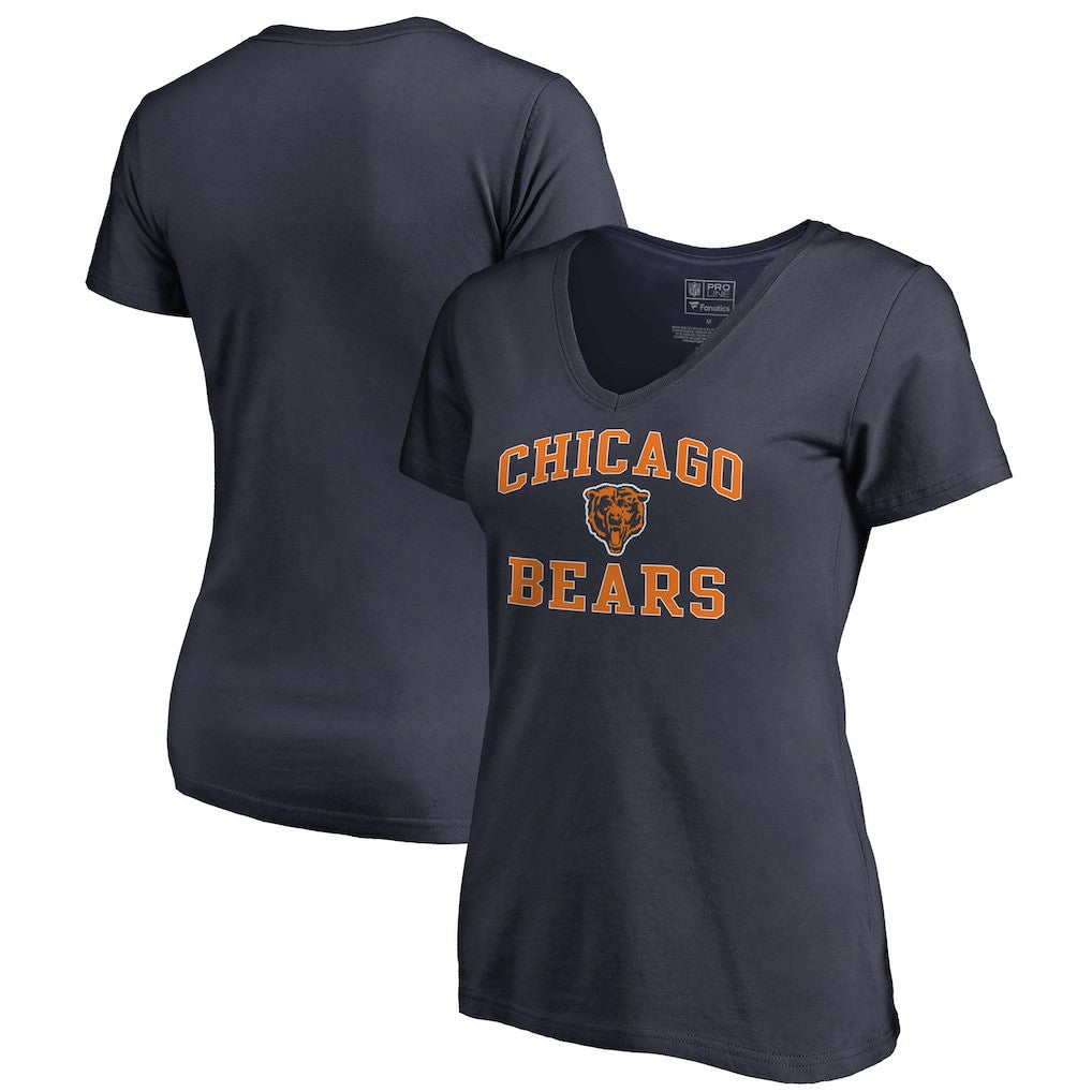 Chicago Bears Women's Vintage Collection Victory Arch V-Neck T-Shirt - Navy online