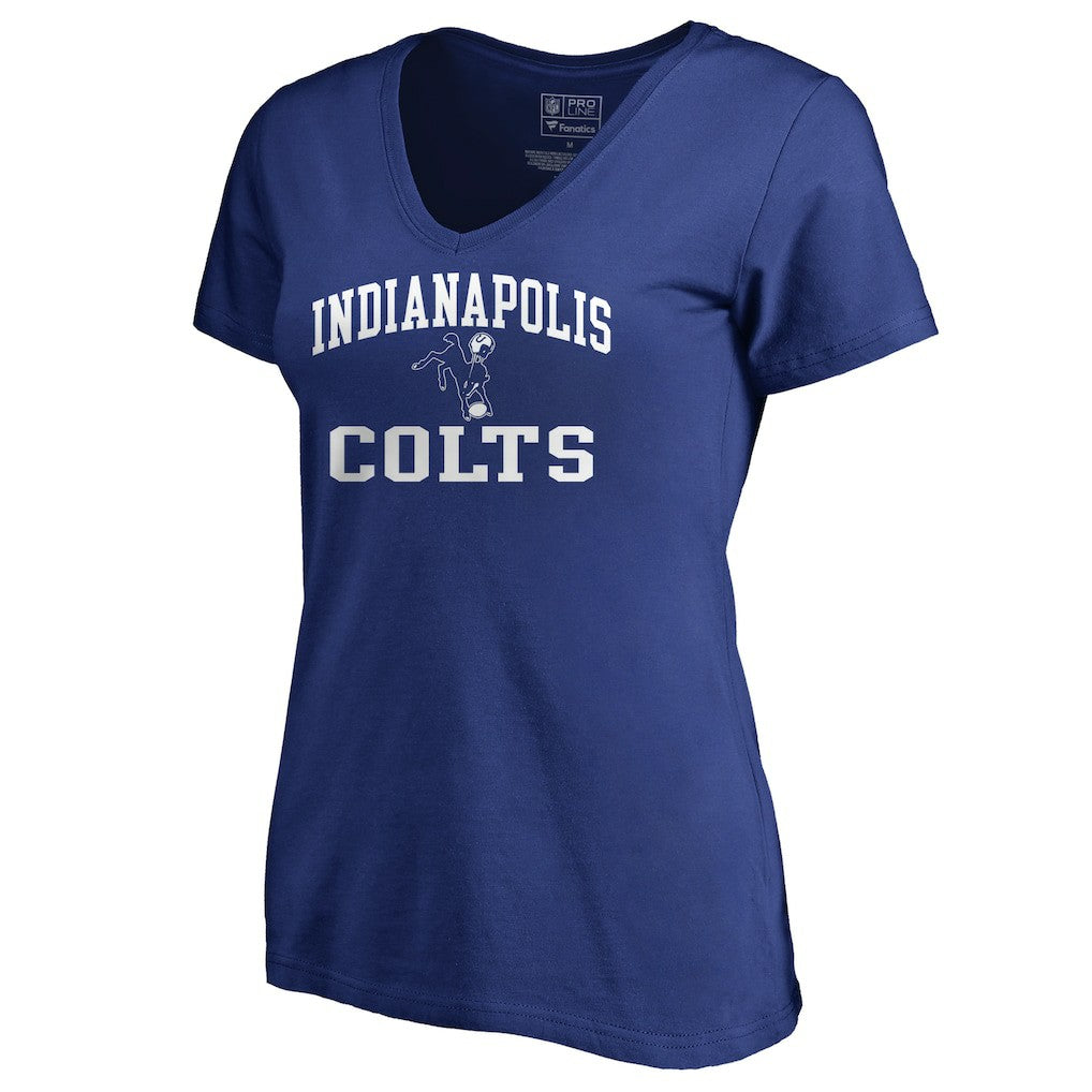 Indianapolis Colts Women's Vintage Collection Victory Arch V-Neck T-Shirt - Royal on sale