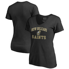New Orleans Saints Women's Vintage Collection Victory Arch V-Neck T-Shirt - Black discount