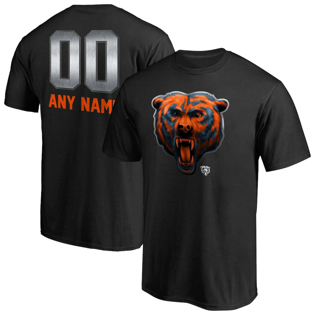Chicago Bears Personalized Midnight Mascot T-Shirt - Black cheap