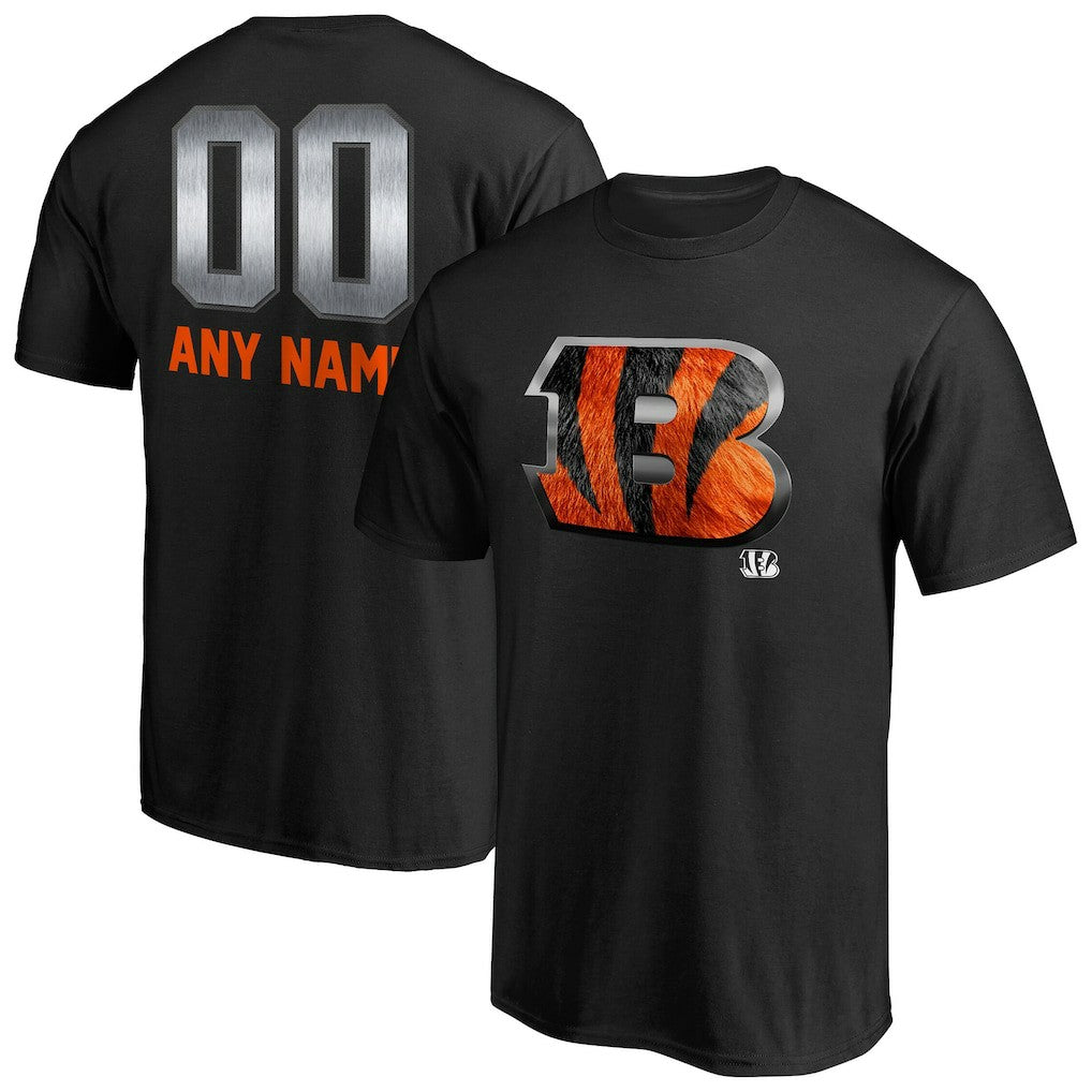 Cincinnati Bengals Personalized Midnight Mascot T-Shirt - Black cheap