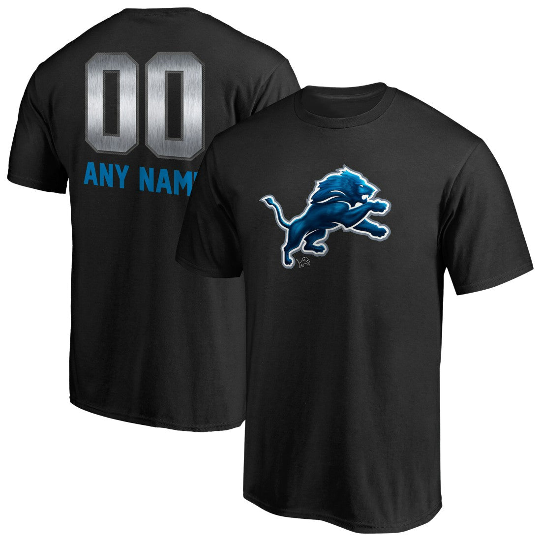 Detroit Lions Personalized Midnight Mascot T-Shirt - Black discount