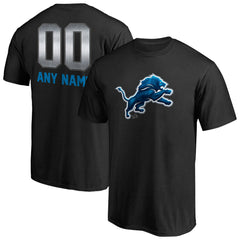 Detroit Lions Personalized Midnight Mascot T-Shirt - Black discount