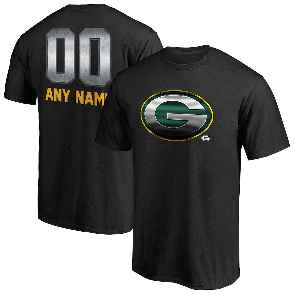 Green Bay Packers Personalized Midnight Mascot T-Shirt - Black cheap