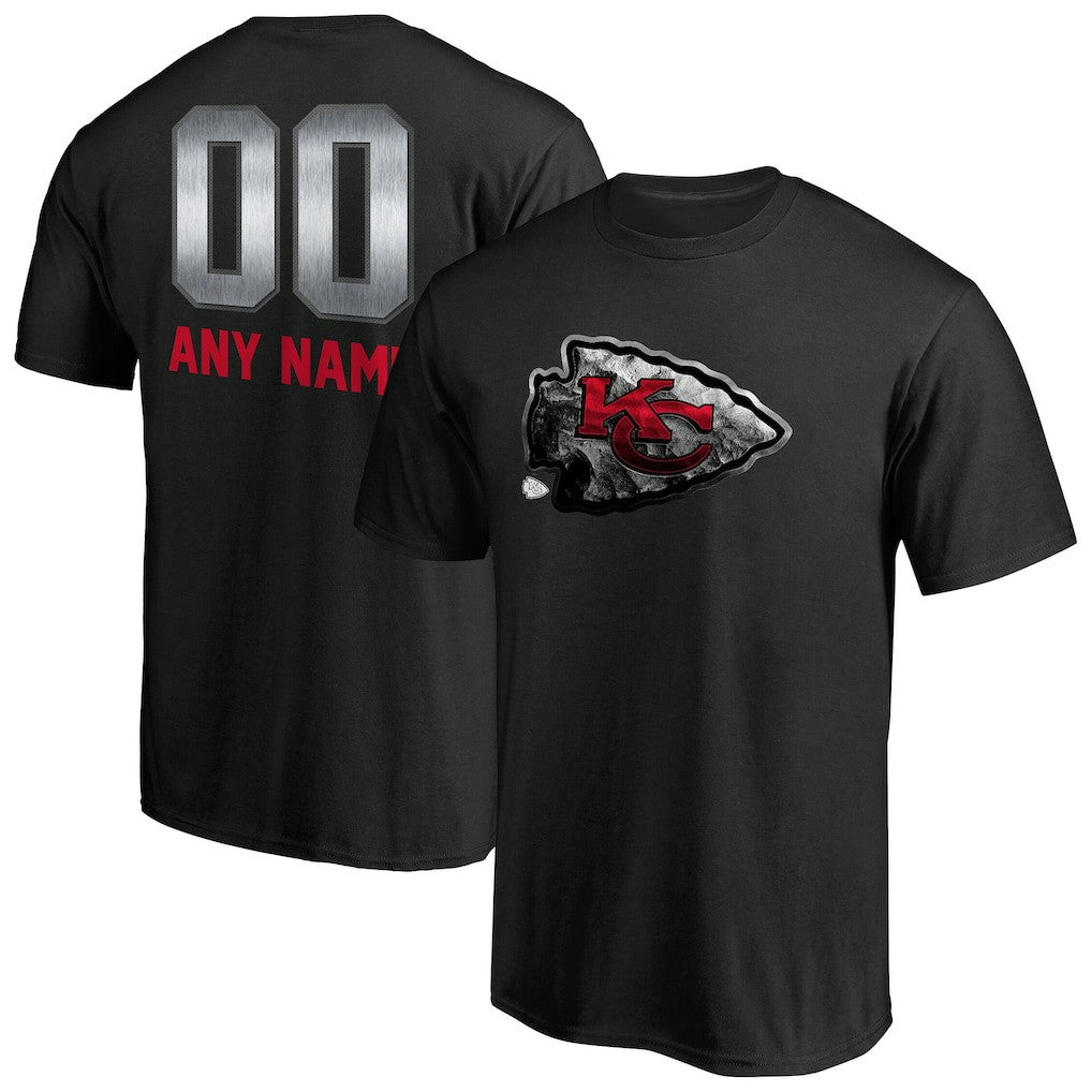 Kansas City Chiefs Personalized Midnight Mascot T-Shirt - Black outlet