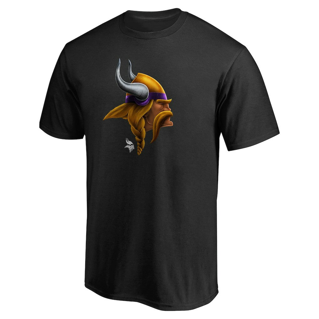 Minnesota Vikings Personalized Midnight Mascot T-Shirt - Black for sale