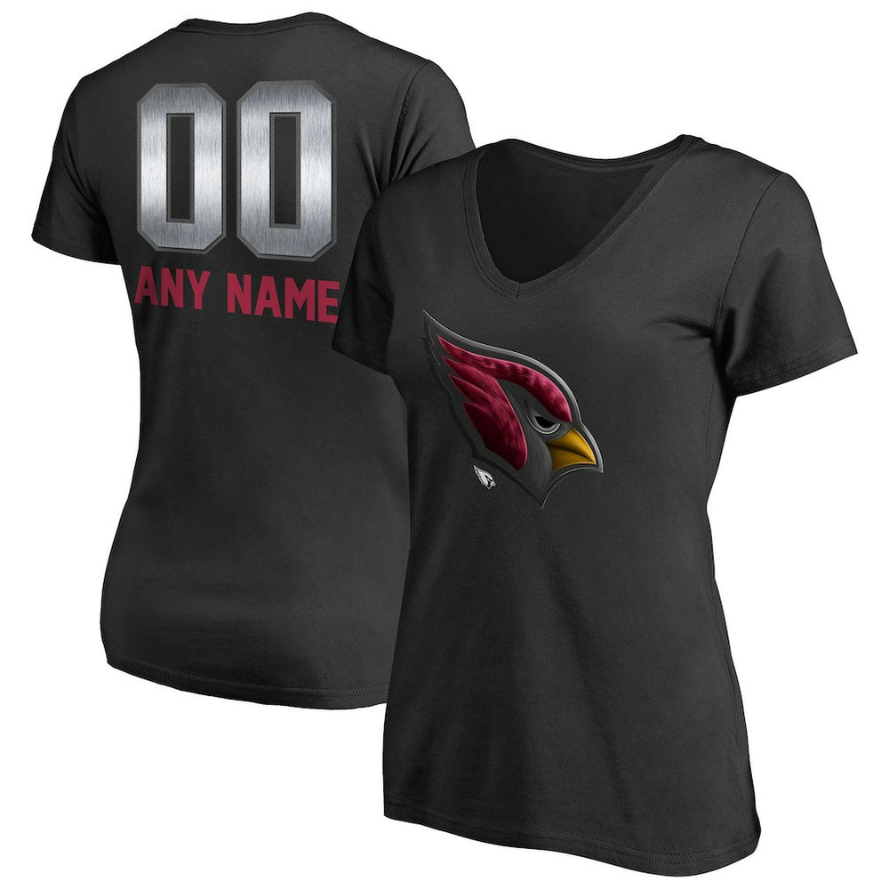 Arizona Cardinals Women's Personalized Midnight Mascot T-Shirt - Black outlet