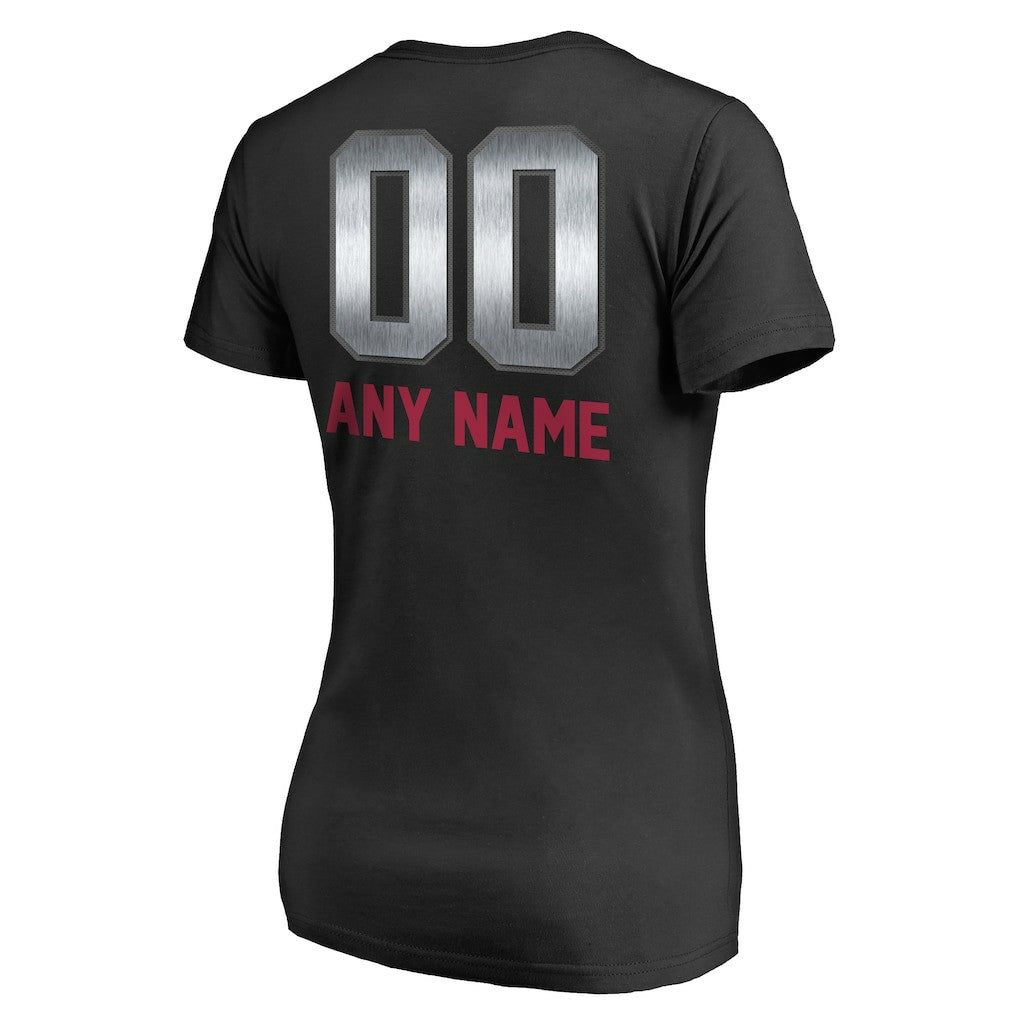 Arizona Cardinals Women's Personalized Midnight Mascot T-Shirt - Black outlet
