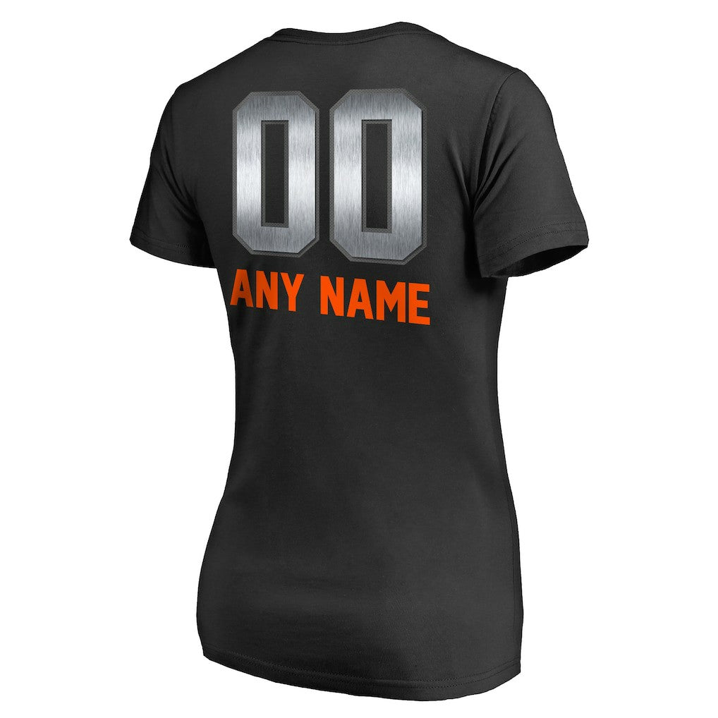 Cincinnati Bengals Women's Personalized Midnight Mascot T-Shirt - Black for sale