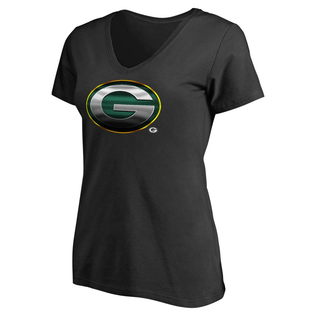 Green Bay Packers Women's Personalized Midnight Mascot T-Shirt - Black outlet