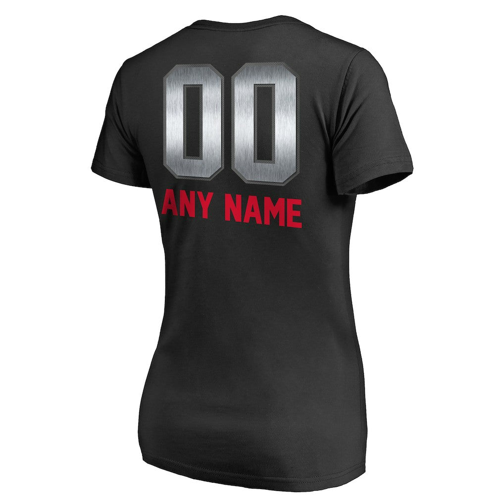 New England Patriots Women's Personalized Midnight Mascot T-Shirt - Black cheap