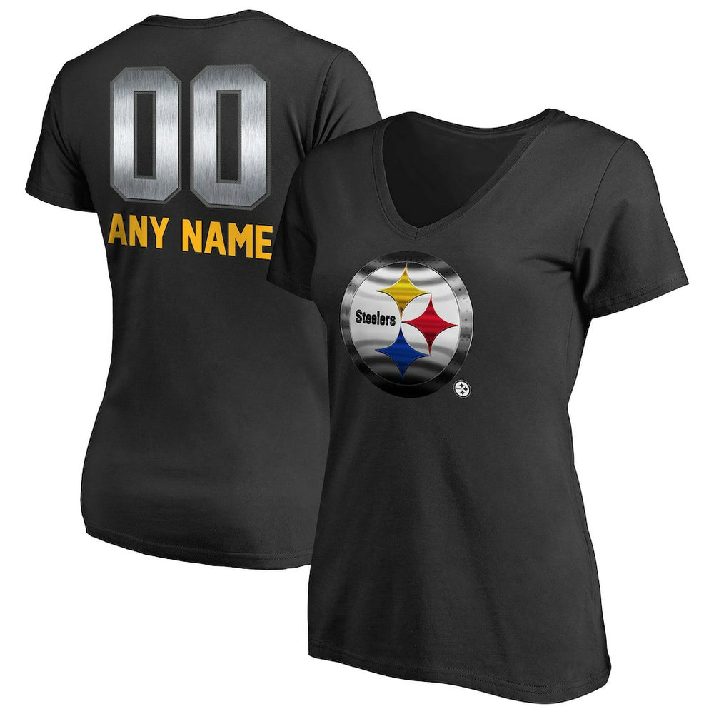 Pittsburgh Steelers Women's Personalized Midnight Mascot T-Shirt - Black online