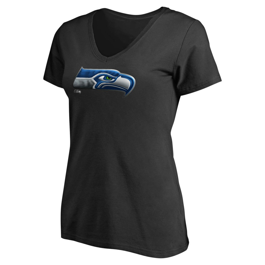 Seattle Seahawks Women's Personalized Midnight Mascot T-Shirt - Black cheap