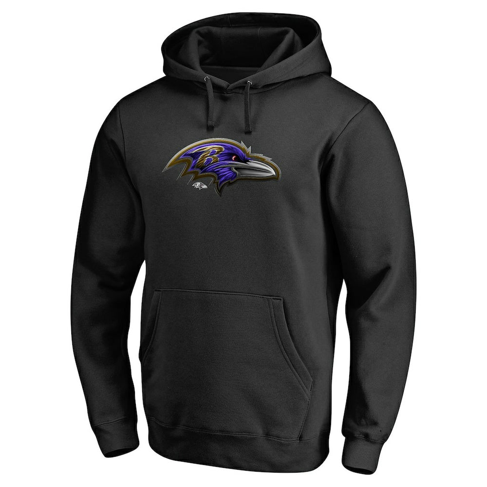 Baltimore Ravens Personalized Midnight Mascot Pullover Hoodie - Black cheap