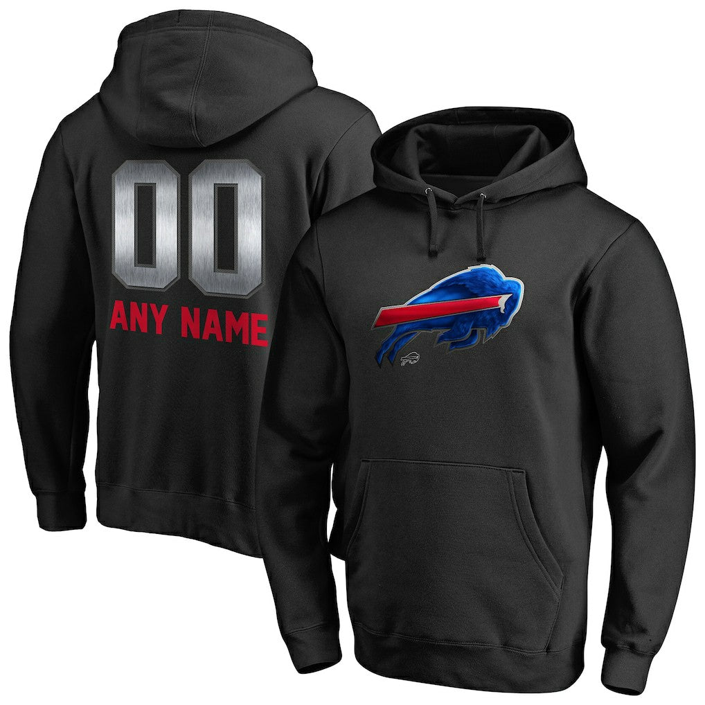 Buffalo Bills Personalized Midnight Mascot Pullover Hoodie - Black discount