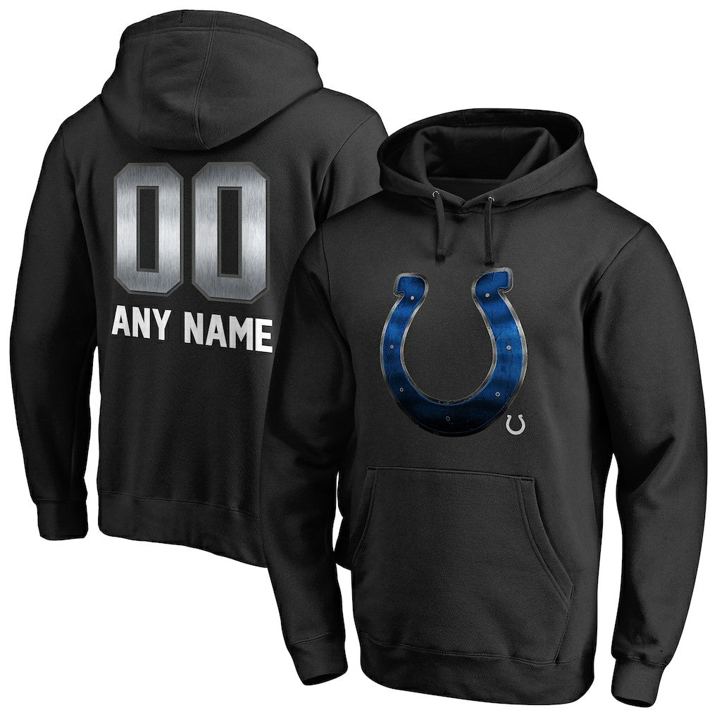 Indianapolis Colts Personalized Midnight Mascot Pullover Hoodie - Black for sale