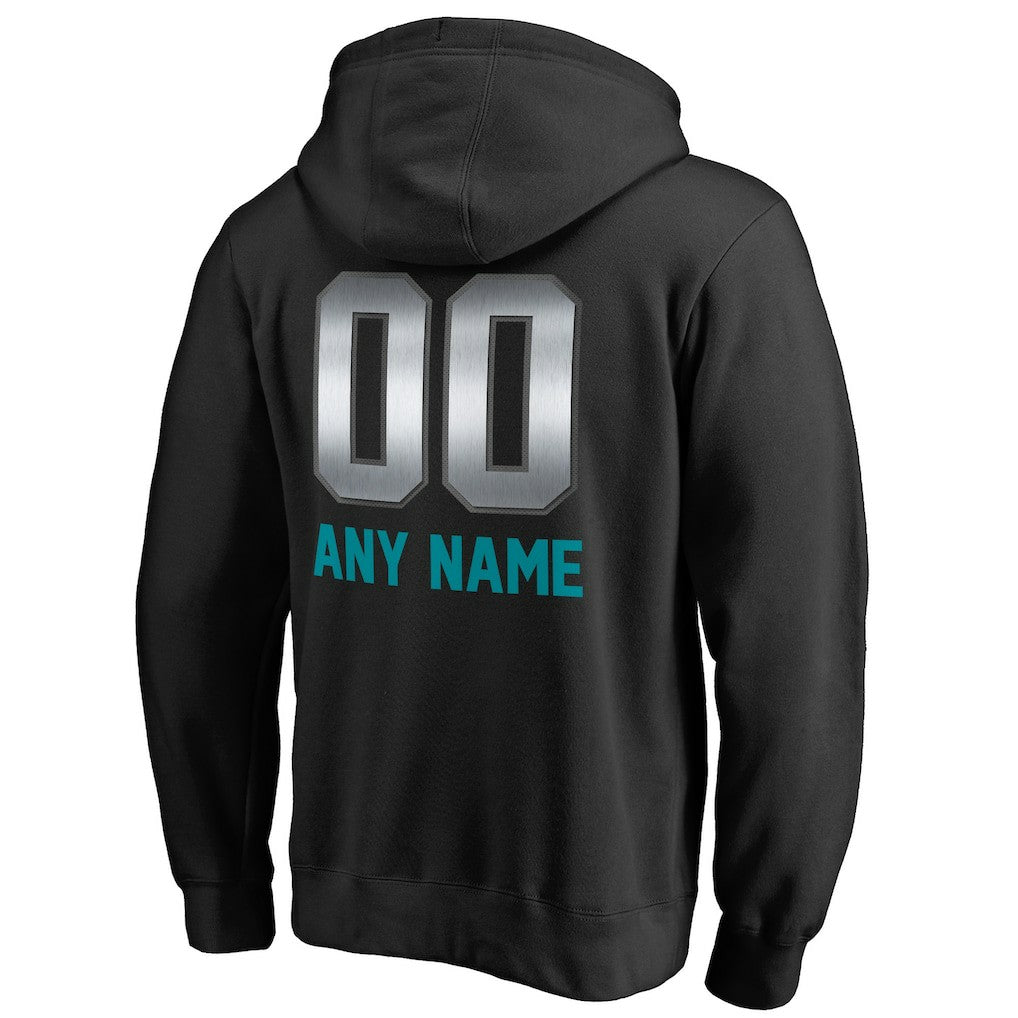 Miami Dolphins Personalized Midnight Mascot Pullover Hoodie - Black sale