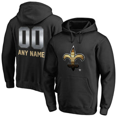 New Orleans Saints Personalized Midnight Mascot Pullover Hoodie - Black on sale