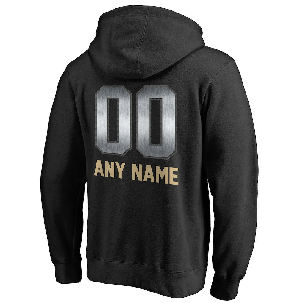 New Orleans Saints Personalized Midnight Mascot Pullover Hoodie - Black on sale