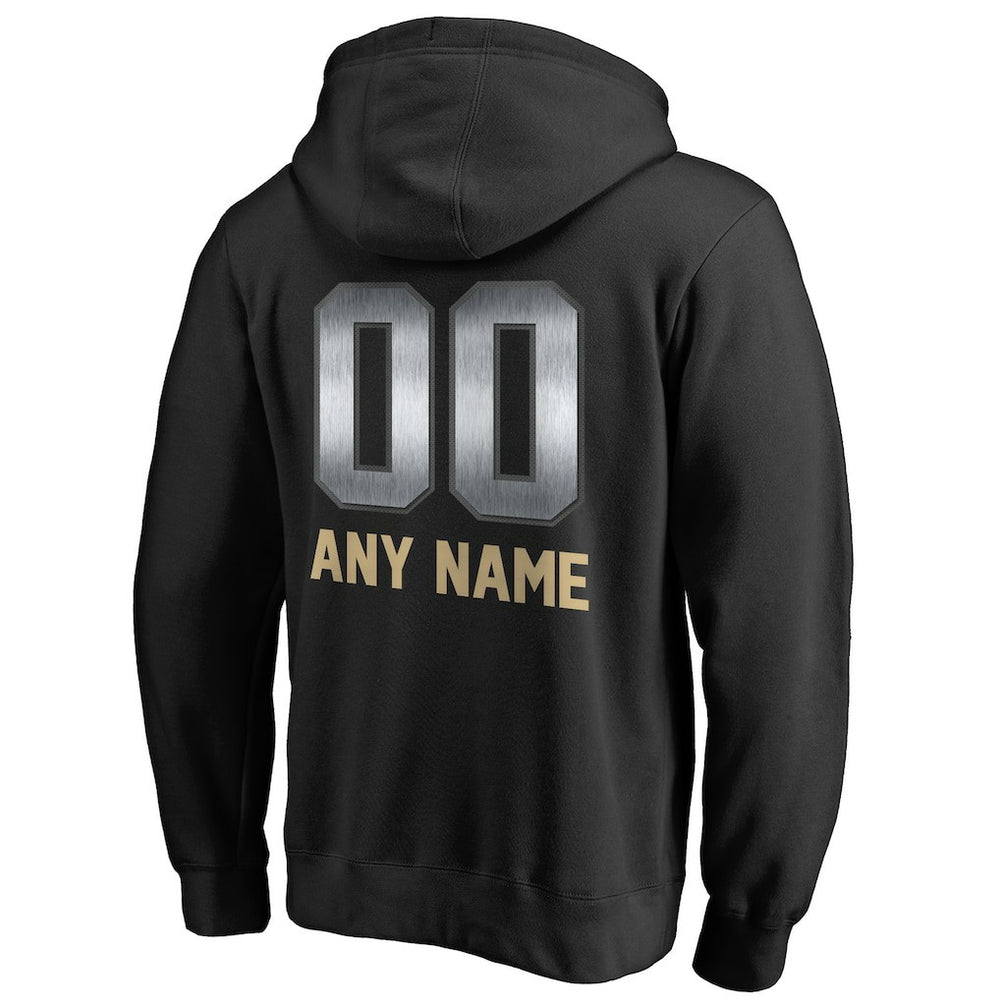 New Orleans Saints Personalized Midnight Mascot Pullover Hoodie - Black on sale
