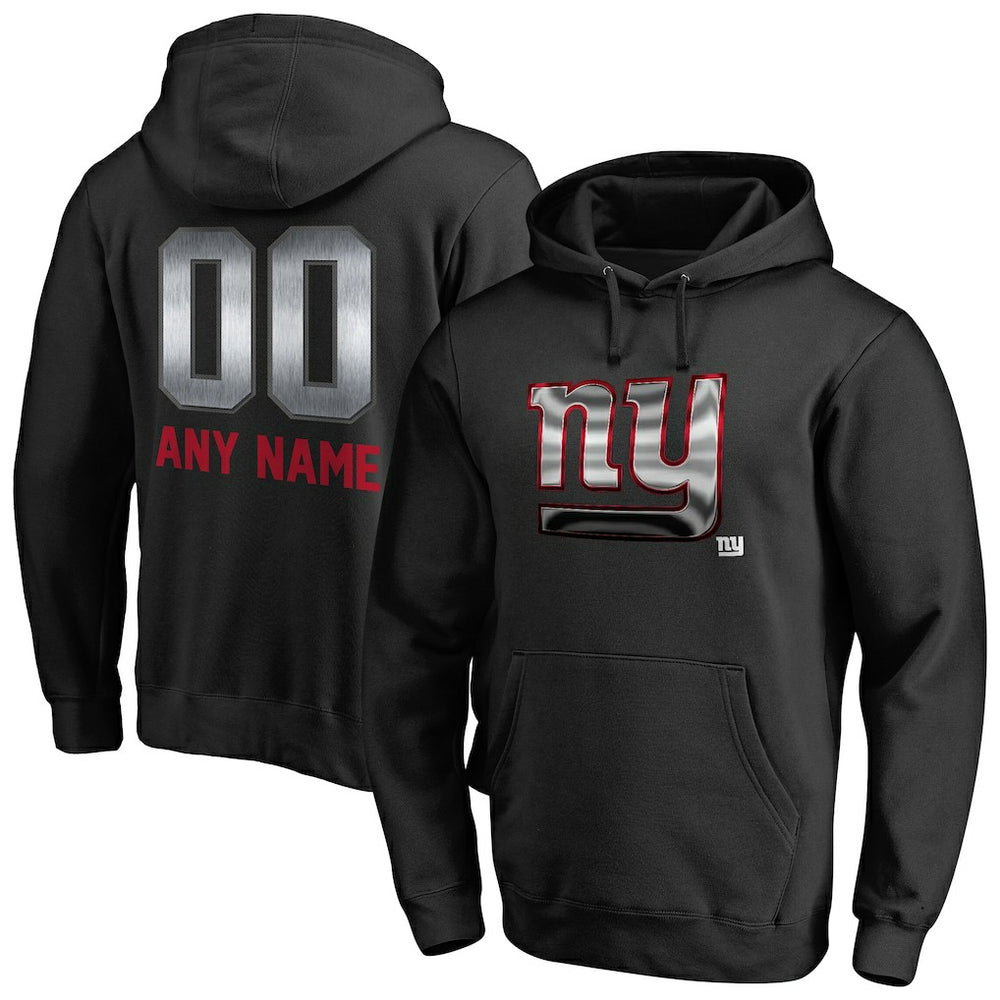 New York Giants Personalized Midnight Mascot Pullover Hoodie - Black sale
