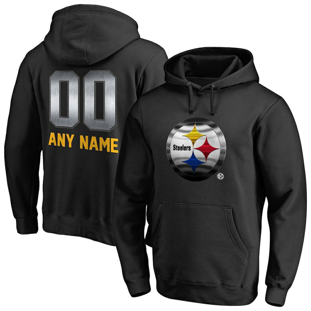 Pittsburgh Steelers Personalized Midnight Mascot Pullover Hoodie - Black online