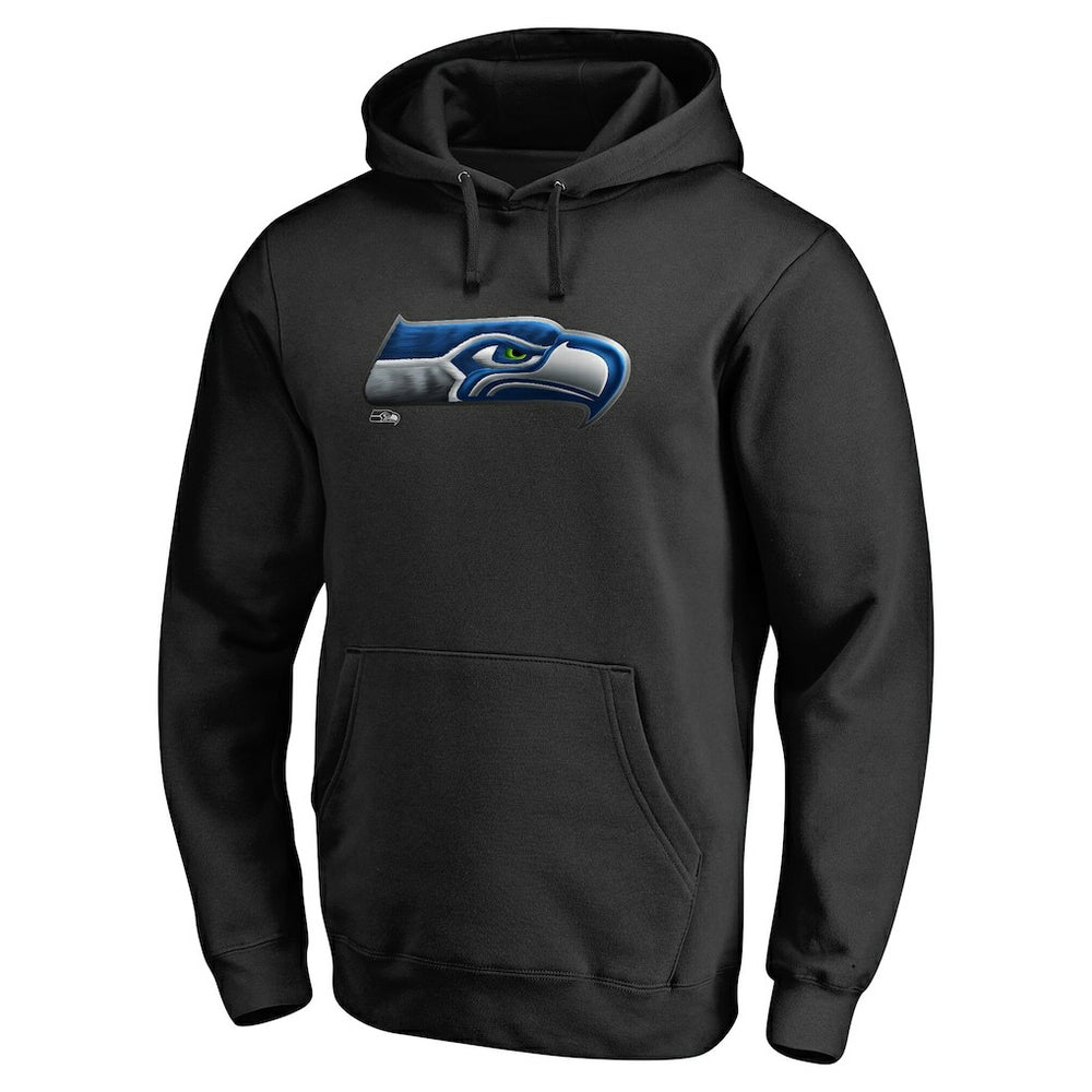 Seattle Seahawks Personalized Midnight Mascot Pullover Hoodie - Black online