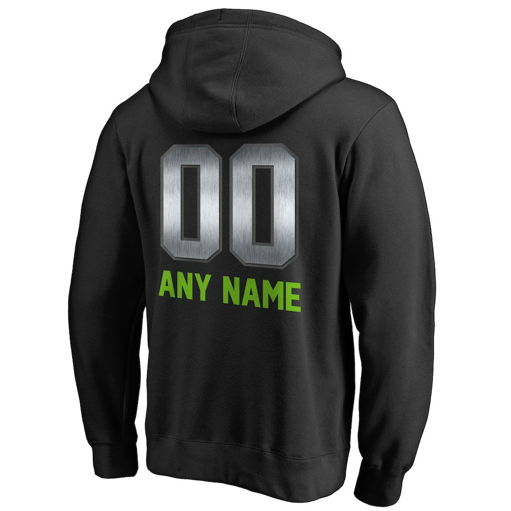 Seattle Seahawks Personalized Midnight Mascot Pullover Hoodie - Black online